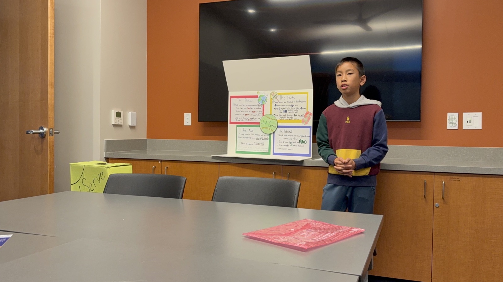 Used tennis balls collected for recycling.